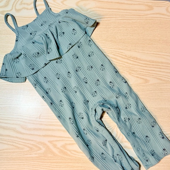 Grayson Mini Other - Girls Sage Green Ruffle One-Piece Romper